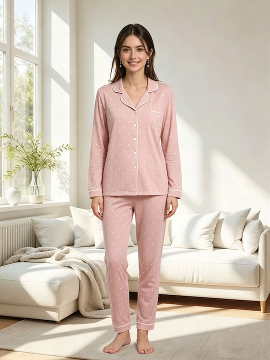 Goodnight Set De Pijamale Dama De Vară Roz
