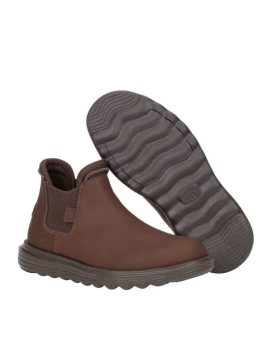 Leather Women's Ankle Boots Brown