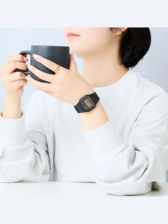 Casio Collection Digital Womens Watch 38.2mm Battery With Black Rubber Strap