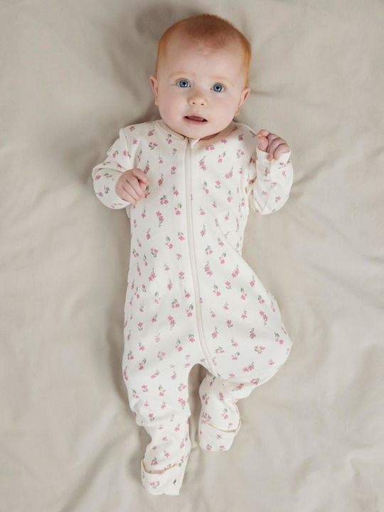 Name It Set Baby-Strampler Ecru-Lila