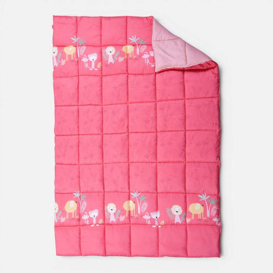 Nef-Nef Homeware Kinderbettdecke Einzel Wild & Sweet Koralle 160x220cm