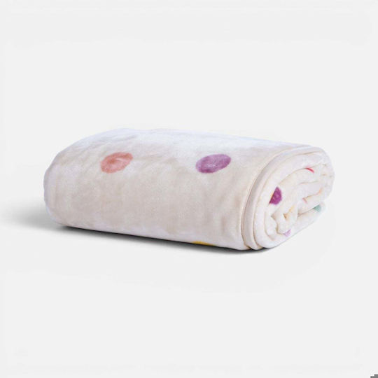 Nef-Nef Homeware Kinderdecke Dots Ecru 220x160cm