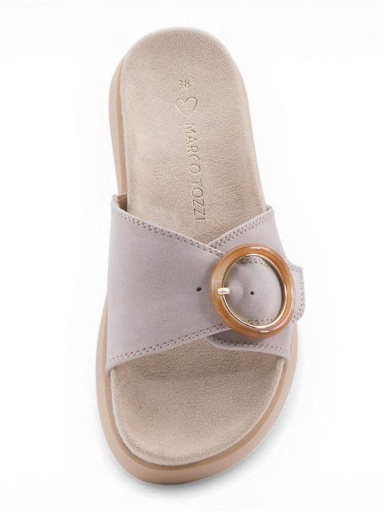 Damen Flache Sandalen Beige