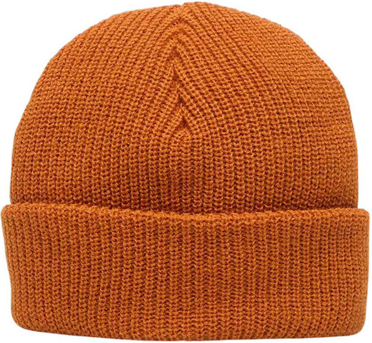 Beanie Men's Knitted Beanie in Orange Colour