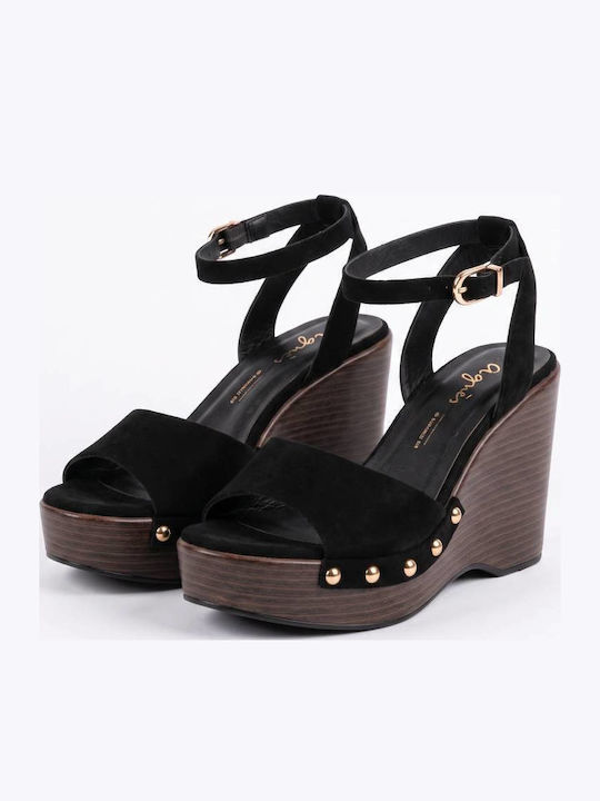 Sommer Damenplattformen Schwarze