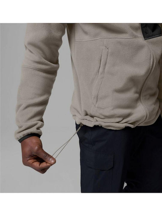 Men's Fleece Jacket Fleece Ecru Black