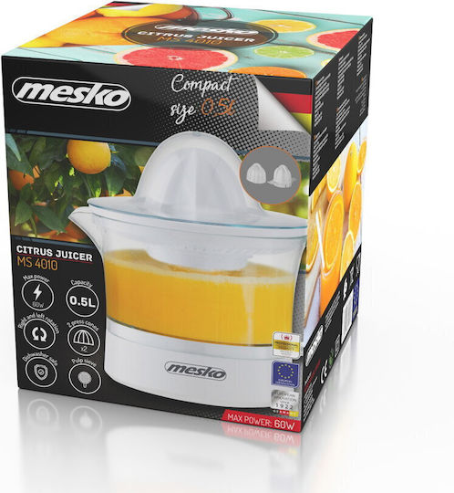 Mesko MS 4010 Електрически сокоизстисквач 60W с капацитет 500мл Бял