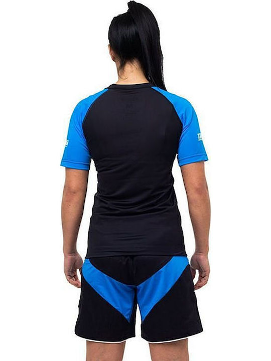Tatami Fightwear Дамска Къс Ръкав Блуза за Джиу-Джицу Синя