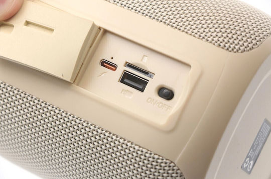 T&G TG-486 Bluetooth Lautsprecher 15W mit Betriebszeiten (maximal) bis 2 Stunden Beiges