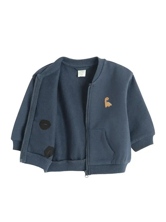 Kinder-Sweatshirt Strickjacke Blau