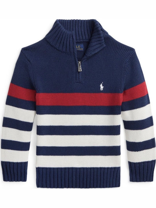 Pulover Pentru Copii Cu Mâneci Lungi Albastru Polo