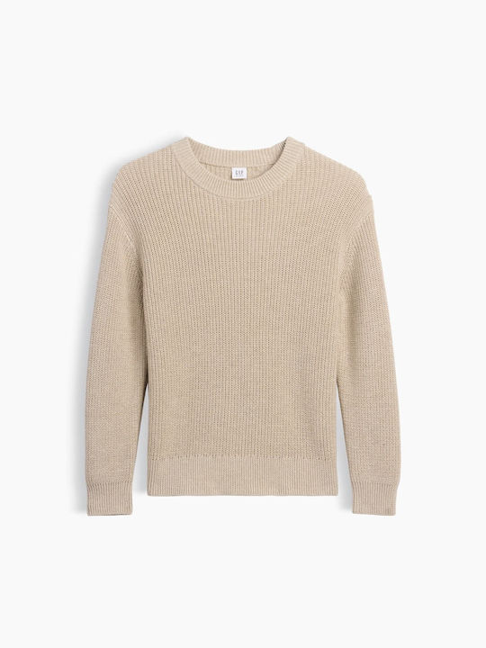 Kids Long-Sleeved Beige Sweater