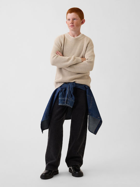 Kids Long-Sleeved Beige Sweater
