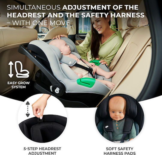 Kinderkraft Mink Pro 2 i-Size Scaun Auto pentru Copii i-Size cu Isofix Negru 0-13 kg