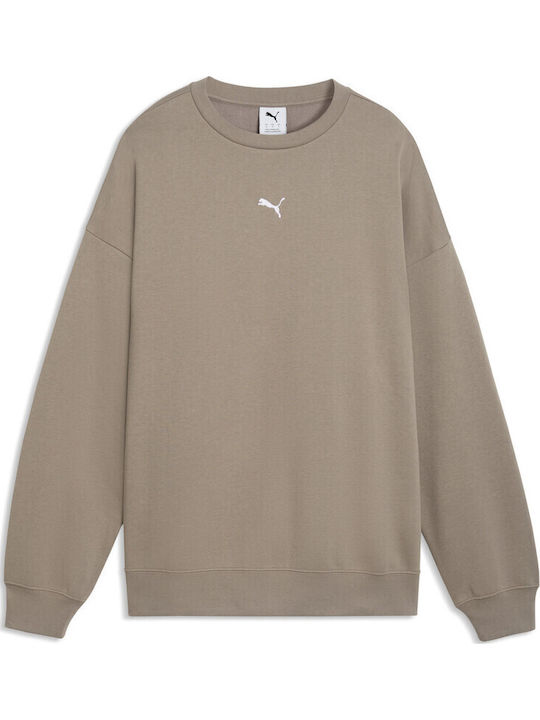 PUMA Long Women's Brown Sweatshirt Cardigan