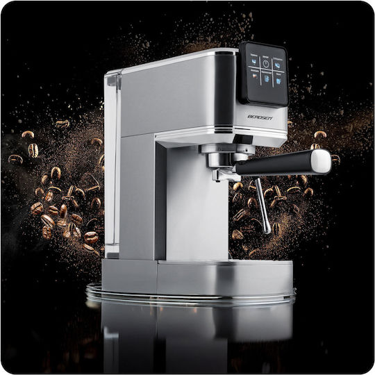 Berdsen Μηχανή Espresso 1350W Πίεσης 20bar Ασημί BD-770