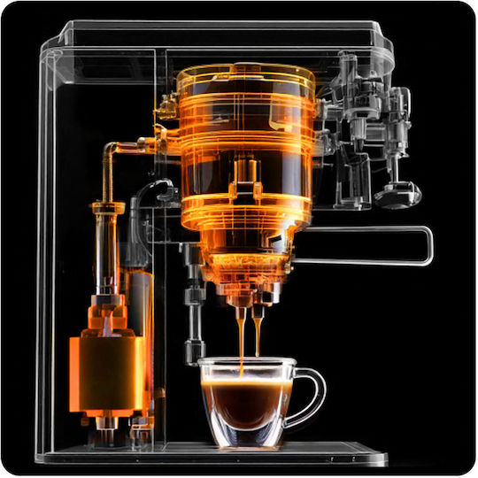 Berdsen Μηχανή Espresso 1350W Πίεσης 20bar Μαύρη BD-771