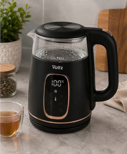 Voltz Електрическа Кана 1.7л 2200W Черна