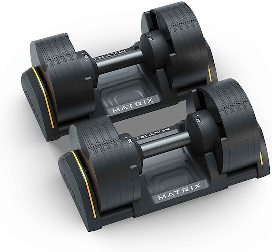 Matrix Set De Gantere Cu Set De Gantere Greutate Totală 20kg Reglabil Cu Stand