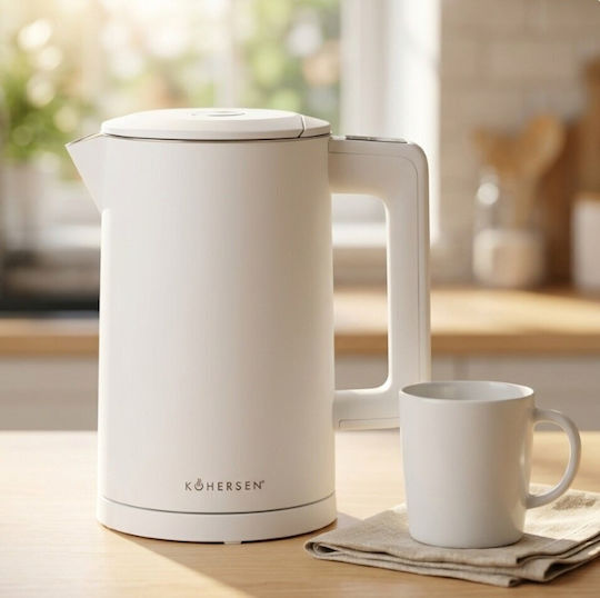 Kohersen Βραστήρας 1.7lt 2200W Λευκός
