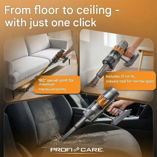 ProfiCare Aspirator Stick Reîncărcabil Portocaliu