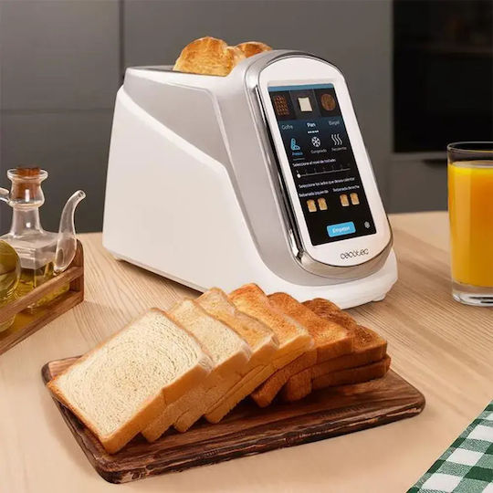 Cecotec Prăjitor de pâine cu 2 sloturi 1400W Albă