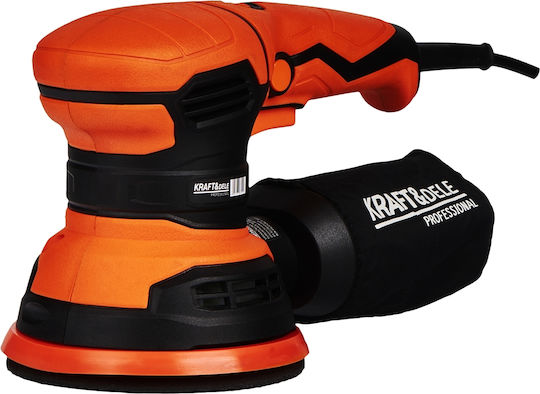 Kraft & Dele KD1695 Mașină de Șlefuit Excentrică 125mm Electrică 1200W cu Reglare a Vitezei și cu Sistem de Aspirare a Prafului