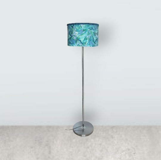 Blue Waves Floor Lamp with Lamp Bulb Base for E27 Blue Blue Waves Floor Lamp with Lamp Bulb Base for E27 Blue