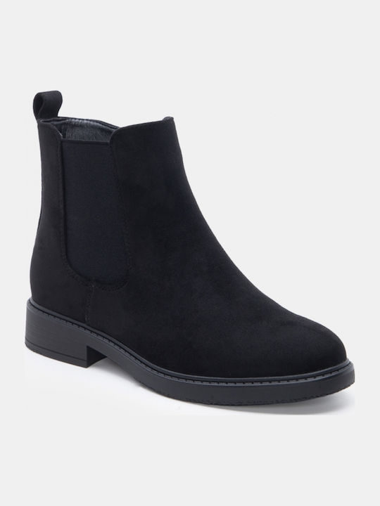 Wildleder Damen Stiefeletten Schwarz