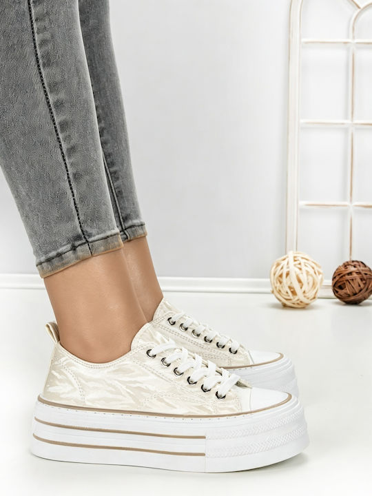 Adidași Flatforms Pentru Femei Bej