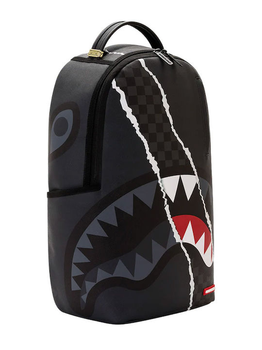 Sprayground School Backpack Junior High-High School Center Rip Revealing Gray Check