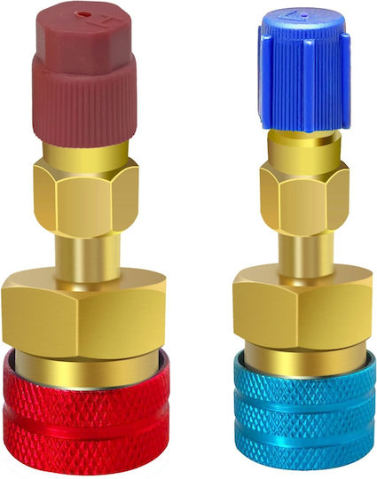 Quick Adapter R1234yf To R134a Set 2 Ac Auto Couplers High Low Side 1/4 Sae Freon Charging Air Conditioning Service