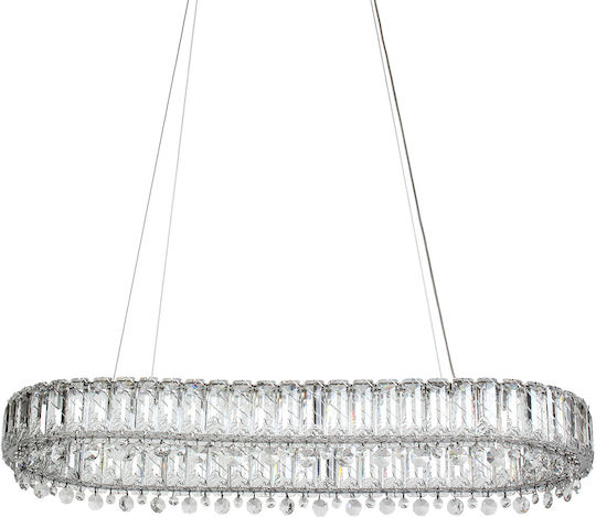 Keskor LED Smart Κρεμαστό Φωτιστικό Ασημί 77x29εκ.