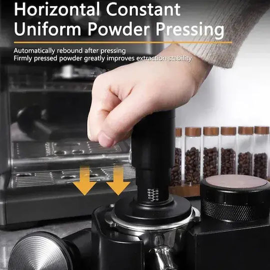 4bars T108 Self Levelling Dynamometric Tamper with Flat Surface 51mm in Brown Colour