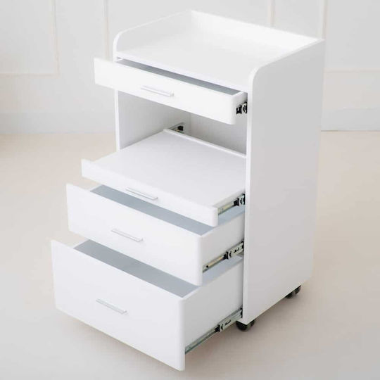 Habys Medical Table on Wheels Nursing with Drawer W50.5xL37xH84cm T-SS145