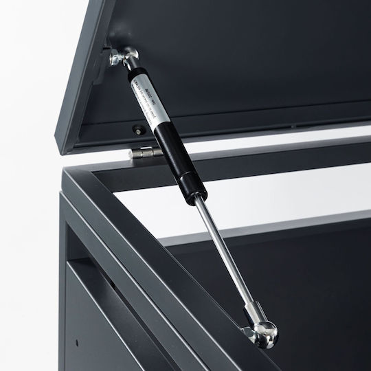 Metallischer Abfallbehälter Räder 4x240l Graues
