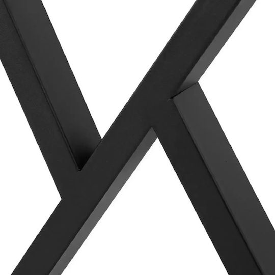 Picior Metalic de Mobilier 2 Buc 55x72cm Negru