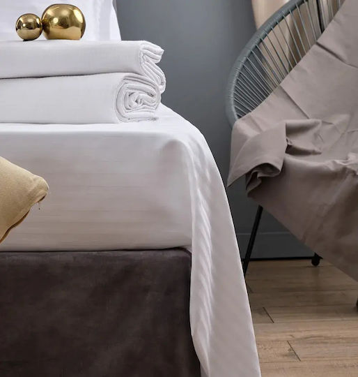 Cokitex Hotel Duvet Cover Polycotton Striped 225x245cm