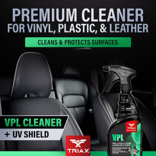 Triax Vpl Soluție de curățare și protecție UV pentru curățarea vinilului plasticului și pielii 680 Ml