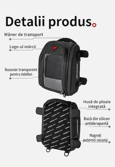 Motowolf Mb10 8l Motorrad-Tanktasche Magnetische Riemen Telefonfach Regenschutz