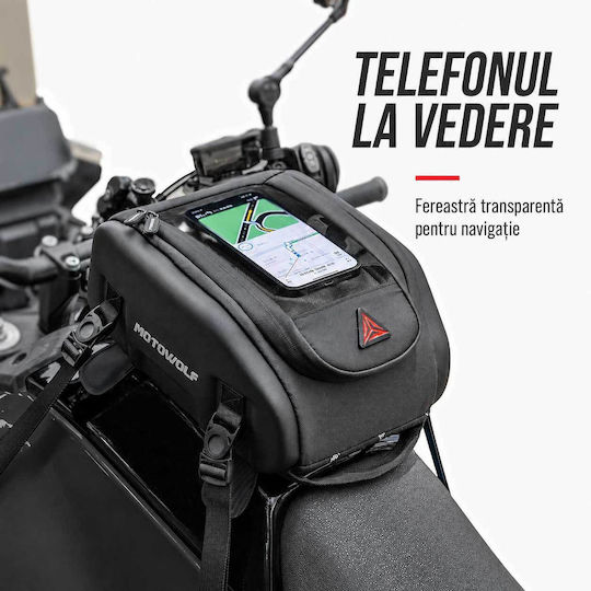 Motowolf Mb10 8l Motorrad-Tanktasche Magnetische Riemen Telefonfach Regenschutz