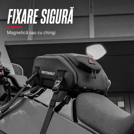 Motowolf Mb10 8l Motorrad-Tanktasche Magnetische Riemen Telefonfach Regenschutz