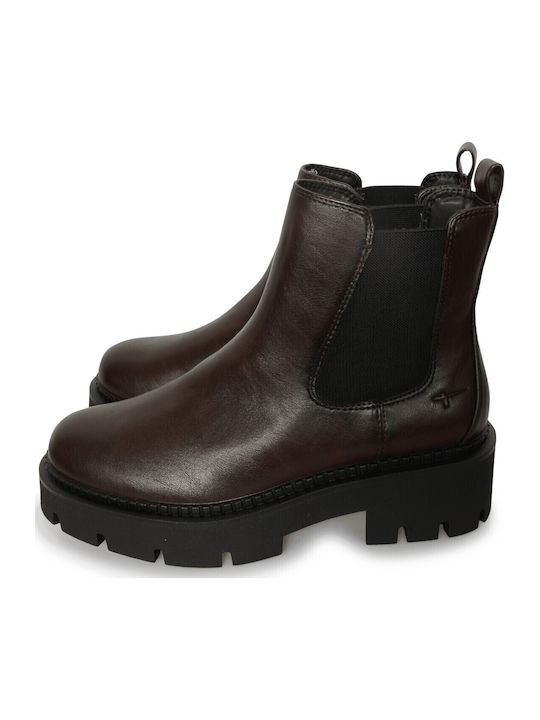 Damen Chelsea-Stiefel mit Mittelhohem Braun Absatz