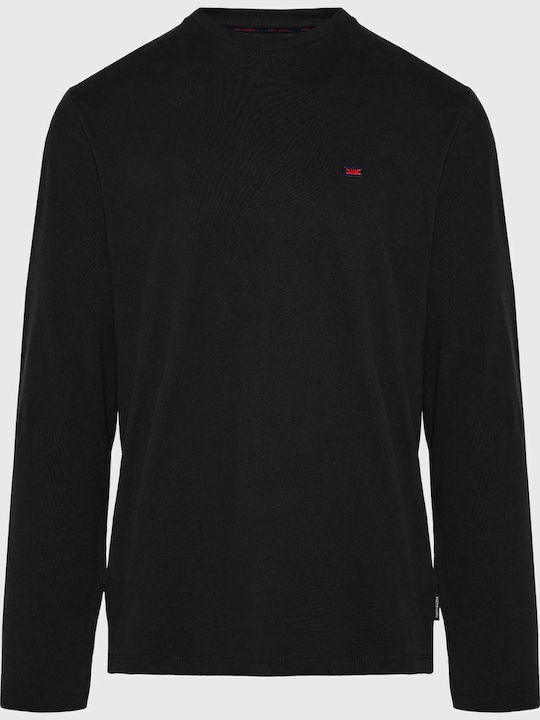 Langarm Herrenbluse Schwarz FBM014-001-07-Schwarz