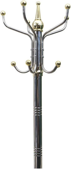Καλόγερος Μεταλλικός Ασημί 182cm