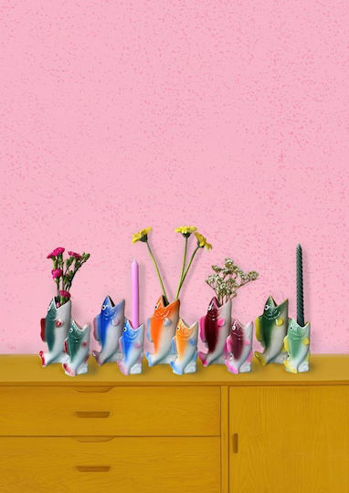 Kitsch Kitchen Βάζο Κεραμικό Πορτοκαλί 11.5xΥ22cm
