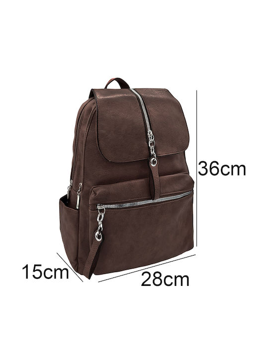 Fabric Women's Backpack / Handbag Brown
