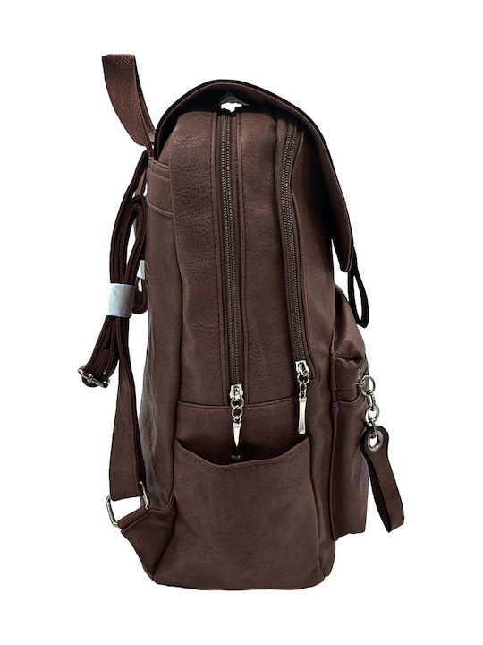 Fabric Women's Backpack / Handbag Brown