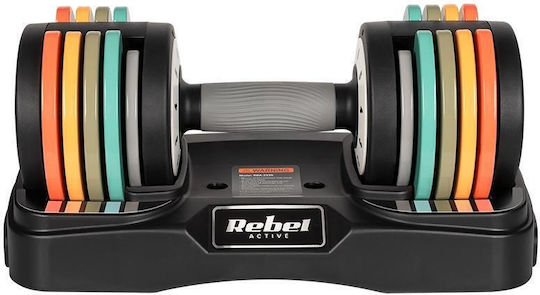 Rebel Active Hantelset 2x 10kg Verstellbar mit Ständer