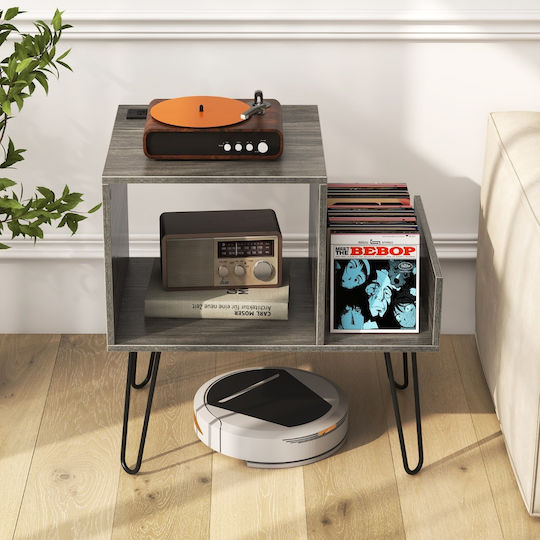 Costway Hi-Fi Furniture Grey 45x67x66cm